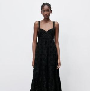 NWT Zara openwork embroidered dress